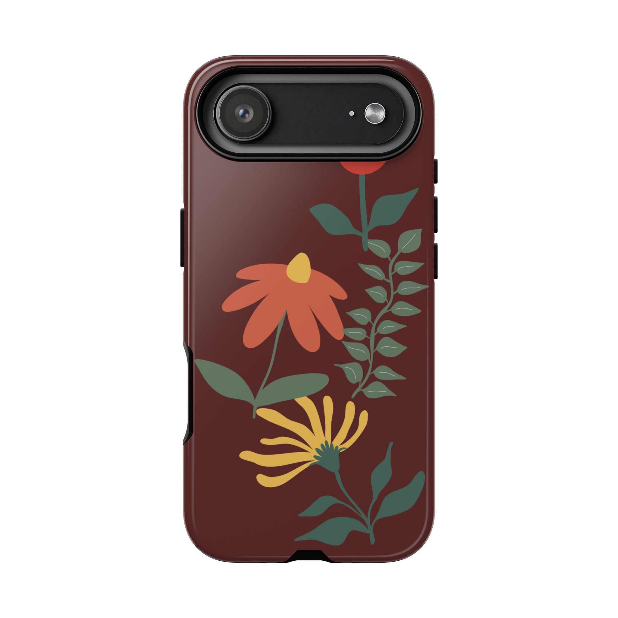 Floral Tough Case — Burgundy Botanical Phone Case
