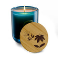 14oz Engraved Scented Soy Candle — Botanical Bamboo Lid