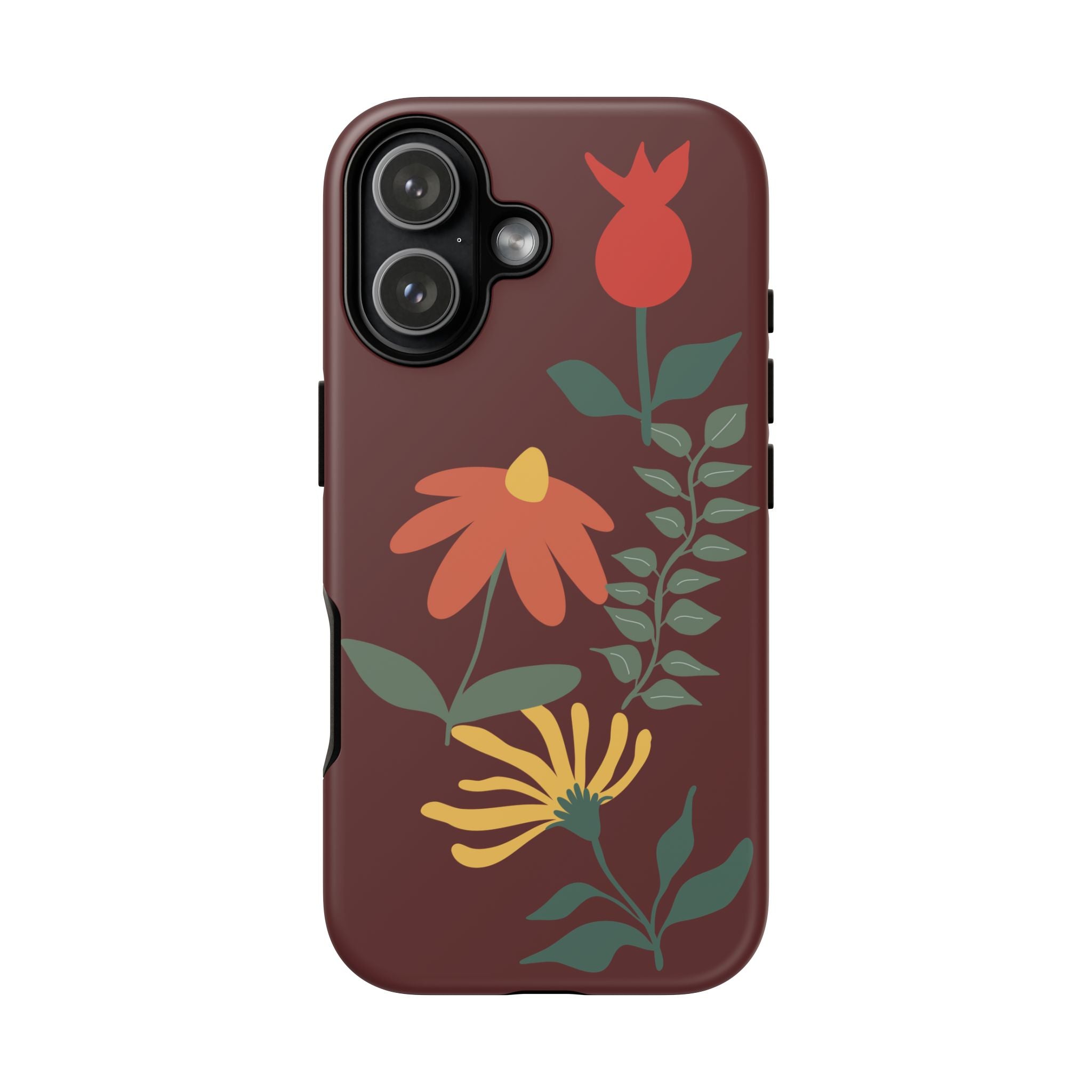 Floral Tough Case — Burgundy Botanical Phone Case