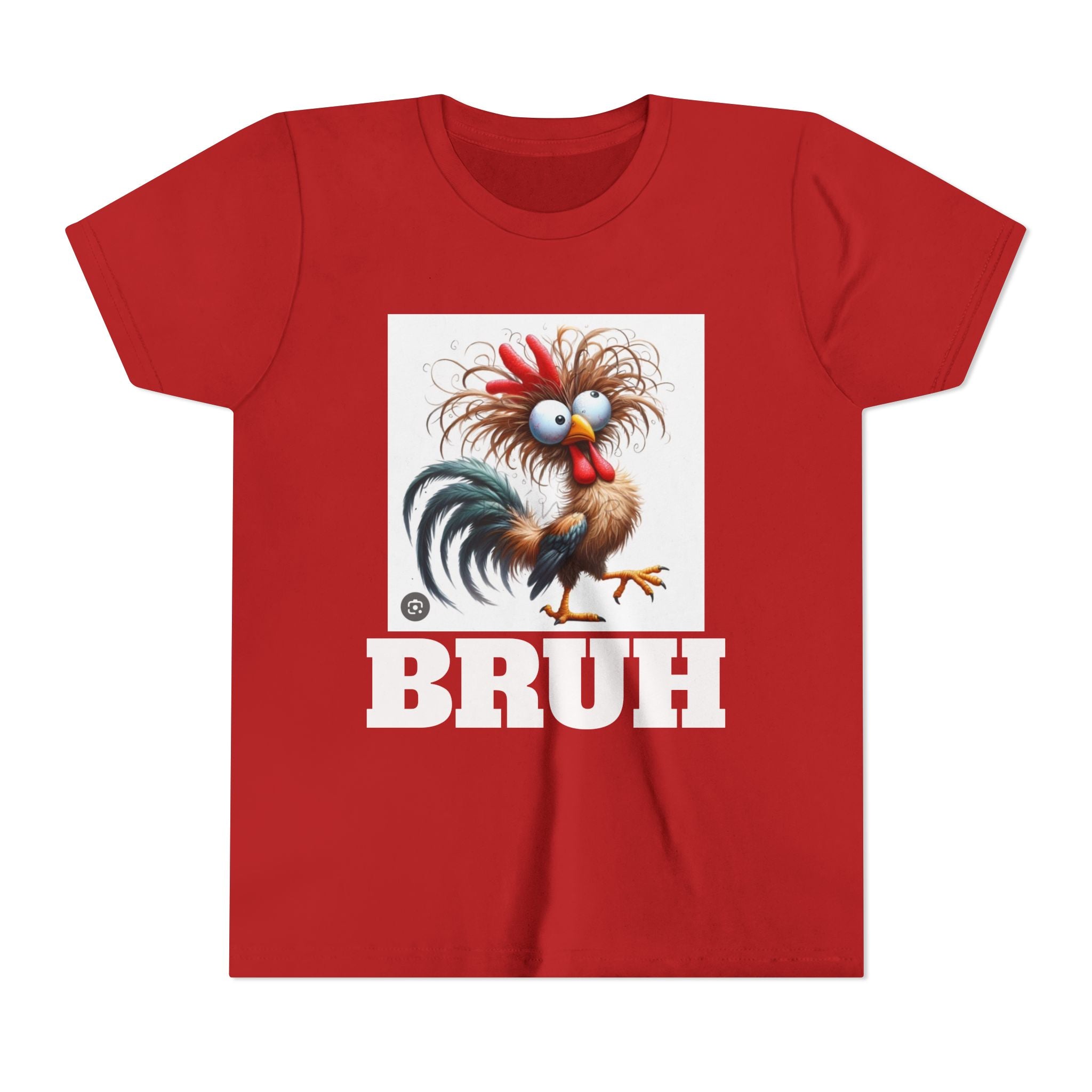 BRUH-Tshirt with Cartoon Chicken