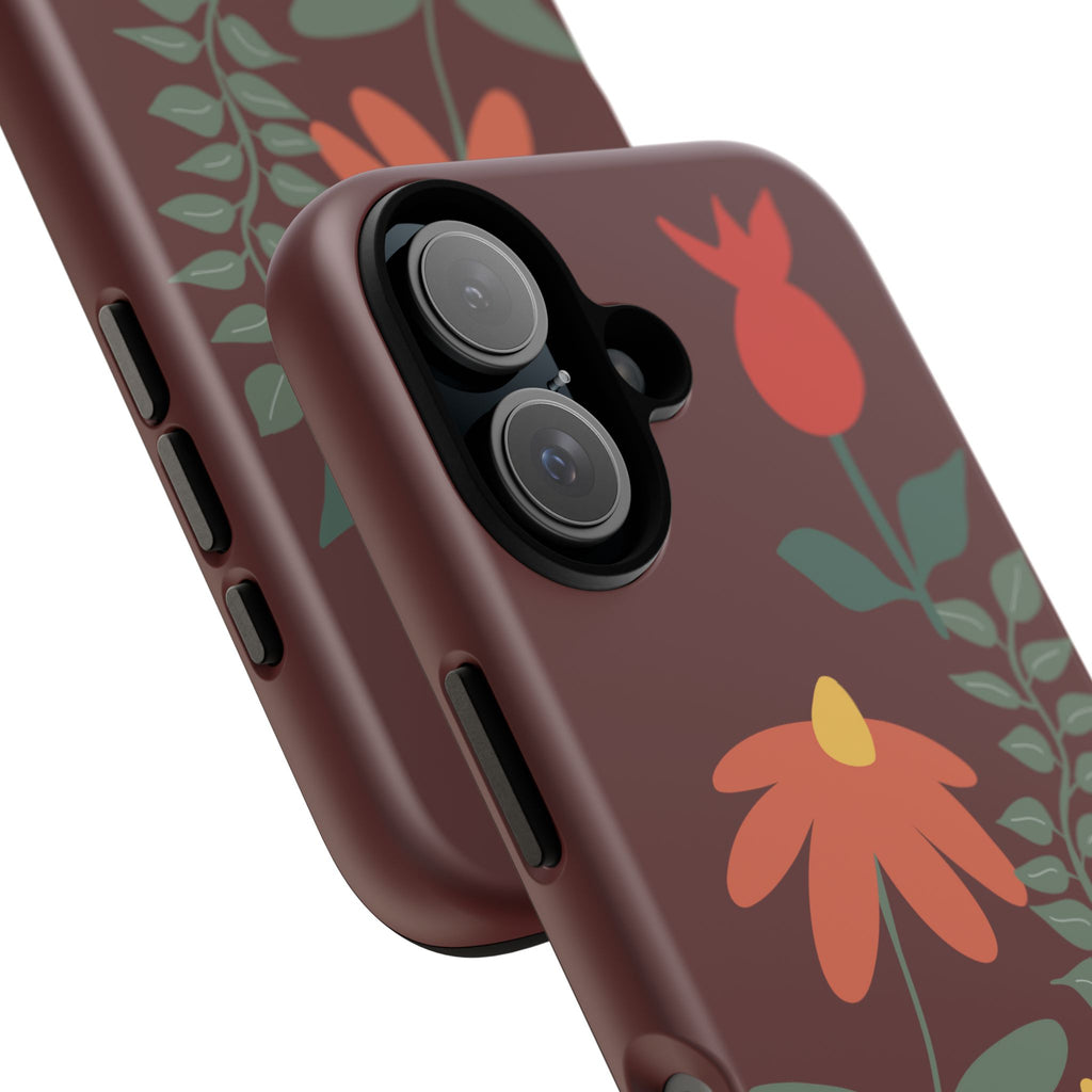 Floral Tough Case — Burgundy Botanical Phone Case
