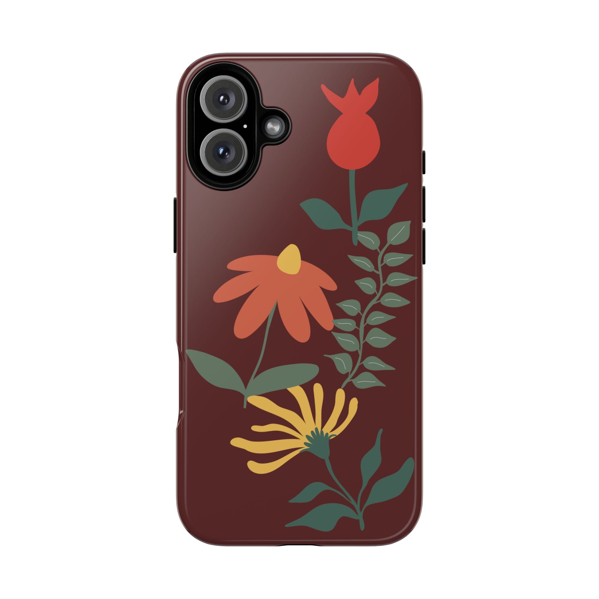 Floral Tough Case — Burgundy Botanical Phone Case