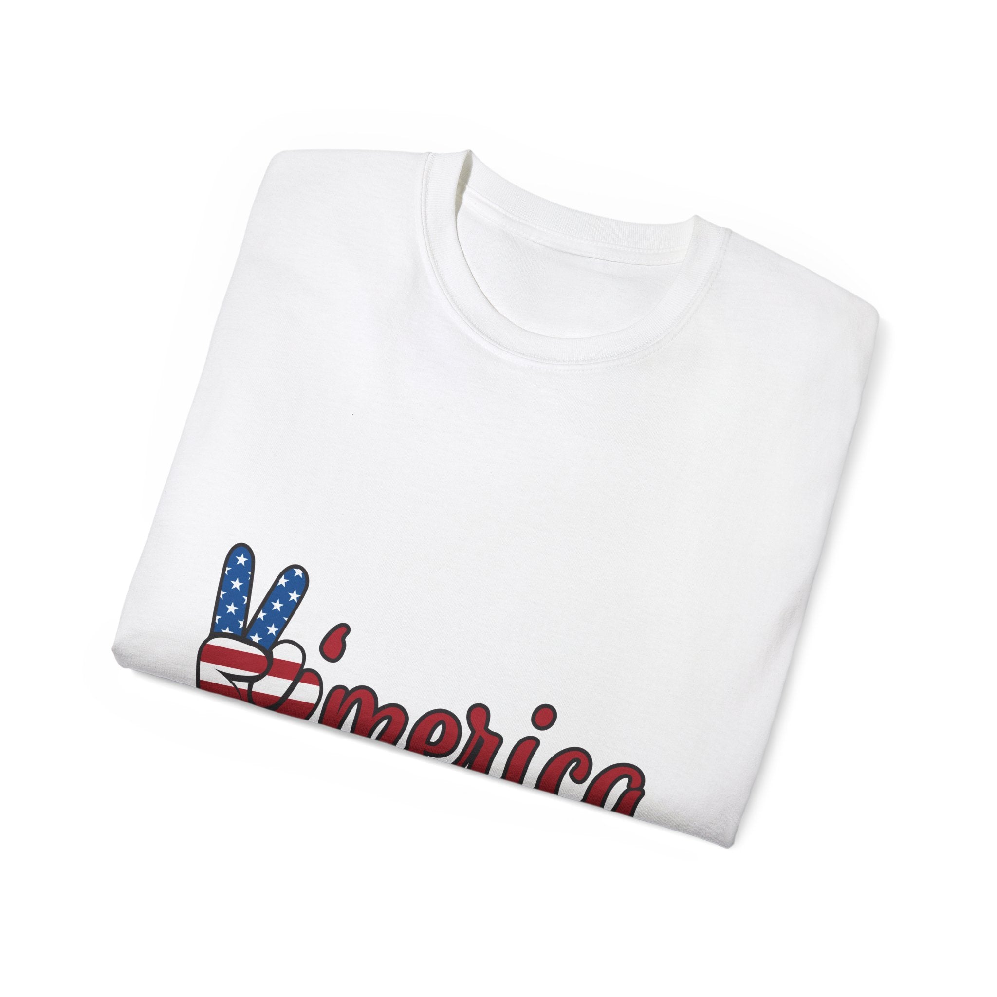 'Merica Peace Sign Tee — American Flag Patriotic T-Shirt