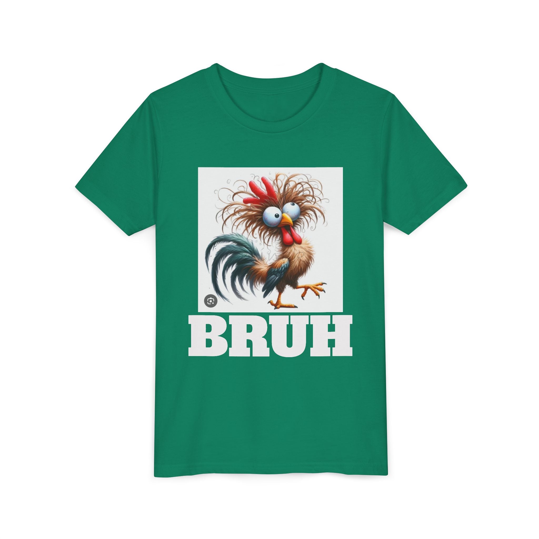 BRUH-Tshirt with Cartoon Chicken