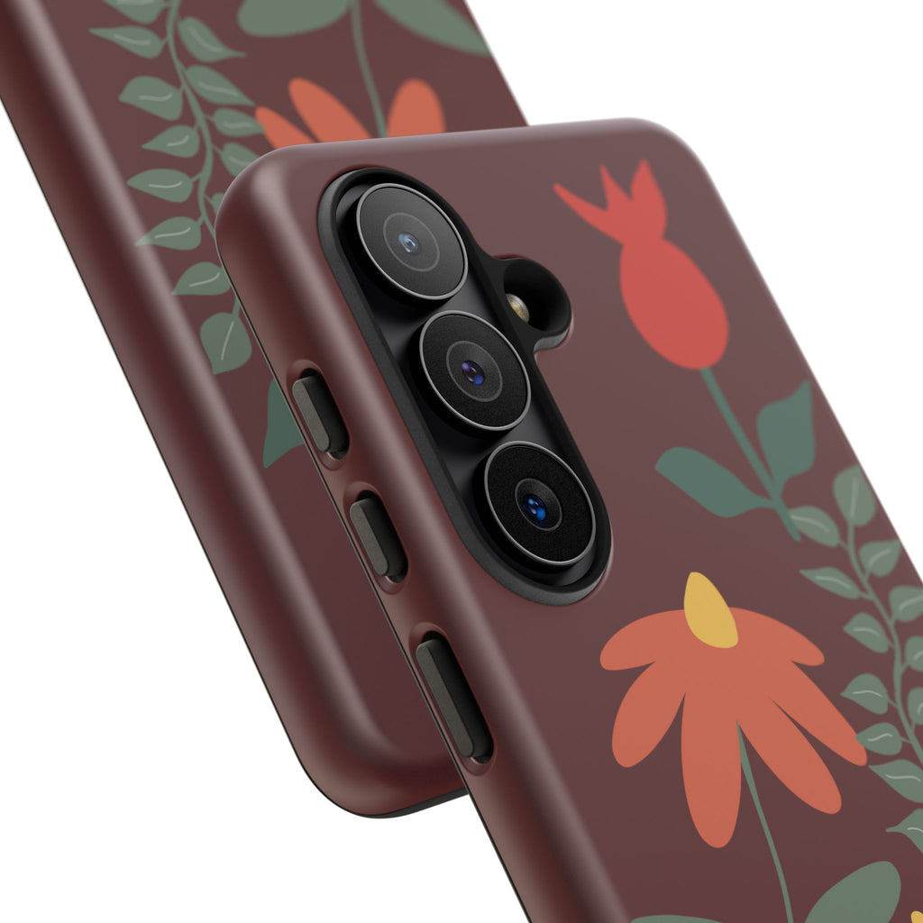 Floral Tough Case — Burgundy Botanical Phone Case