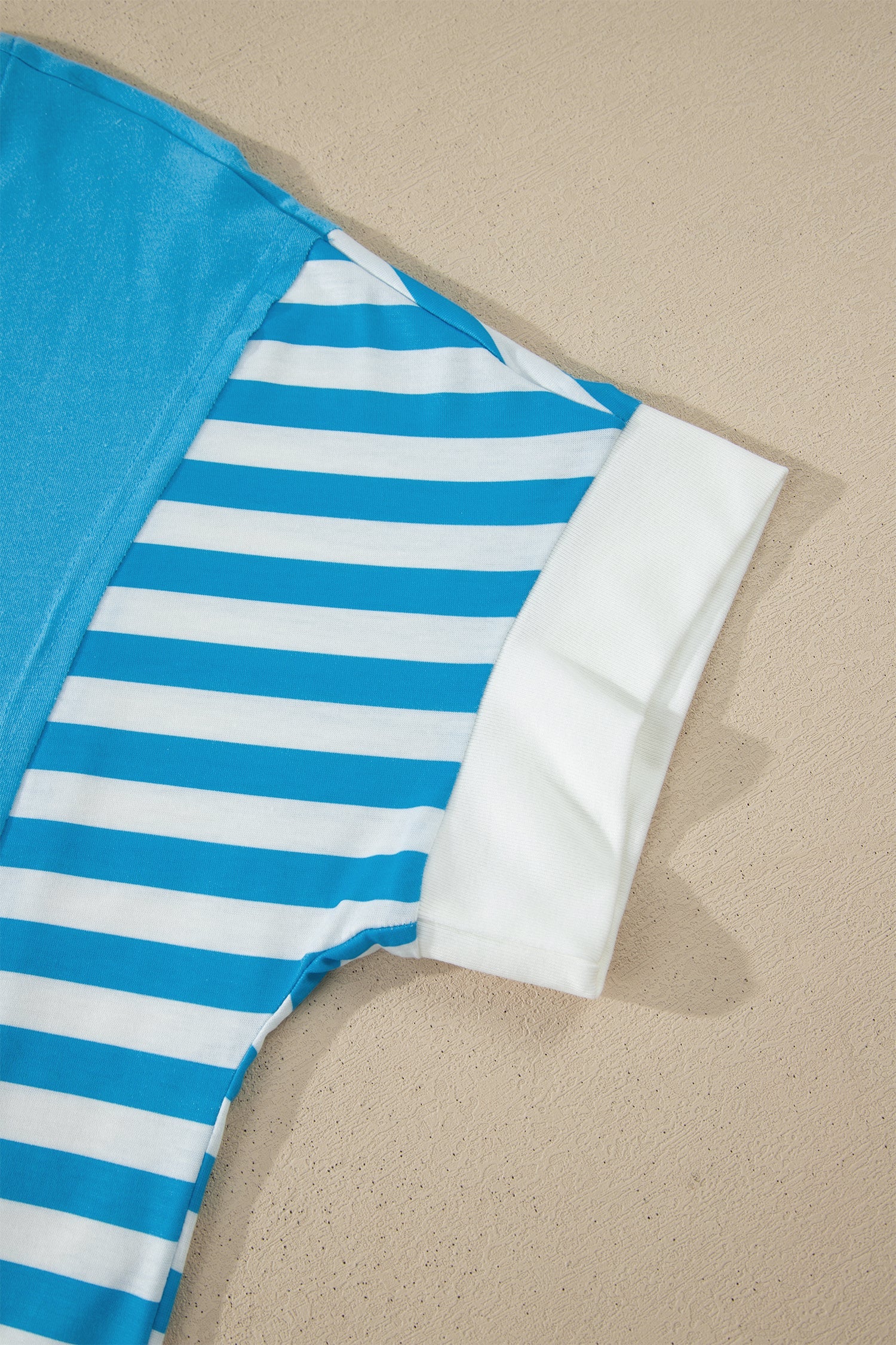 July 4th Flag Stripe Patchwork Colorblock T-Shirt
